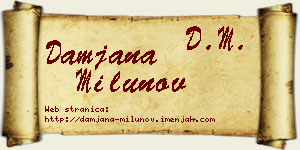 Damjana Milunov vizit kartica